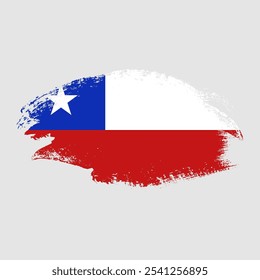 dia da independência do chile com bandeira nacional chile acenando tinta pincel grunge traçado aquarela pintado splash emoji clipart elemento