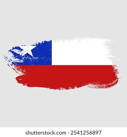 dia da independência do chile com bandeira nacional chile acenando tinta pincel grunge pincelada aquarela criativa emoji clipart elemento