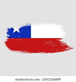 dia da independência do chile com bandeira nacional chile acenando tinta pincel grunge pincelada abstrato emoji clipart elemento