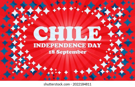 Chile independence Day. This public holiday is always celebrated in Chile on September 18th. Poster, card, banner design. EPS 10.