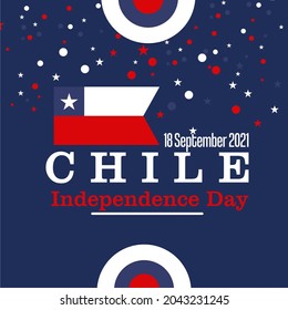 Chile Independence Day Vector square banner. simple square banner. illustration vector banner, poster