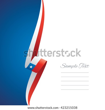 Chile left side brochure cover vector