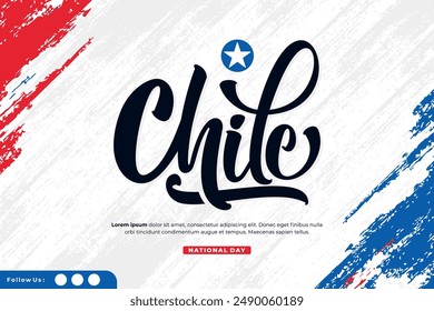 chile lettering background vector design