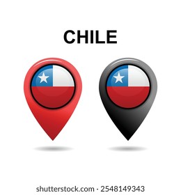 ícone Local do Chile, ícone Local de Sinalizadores do País do Chile, ícone local de clipart