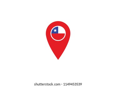 Chile location pin navigation label map symbol 