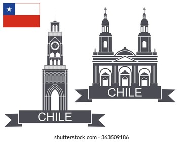 Chile. Logo. EPS 10. Vector illustration