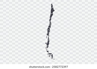 Chile Map Anchor Color on White Background quality files Png