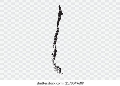 Chile Map black Color on White Backgound quality files Png 