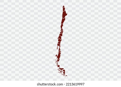 Chile Map burnt brown Color on White Background quality files Color (701205) png