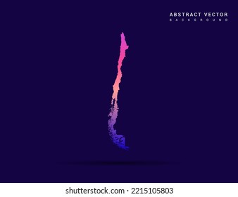 Chile map of Colorful gradient style vector Illustration.