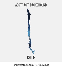 Chile map in geometric polygonal style.Abstract tessellation,modern design background. Vector illustration EPS8