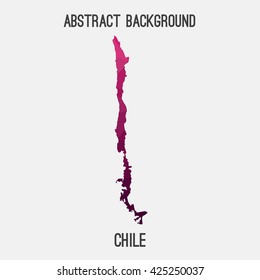Chile map in geometric polygonal style.Abstract tessellation,modern design background. Vector illustration EPS8