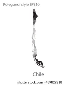 Chile map in geometric polygonal style.Abstract gems triangle,modern design background. Vector illustration EPS10