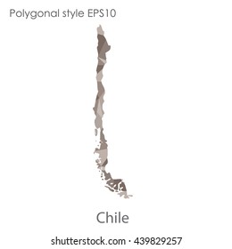 Chile map in geometric polygonal style.Abstract gems triangle,modern design background. Vector illustration EPS10