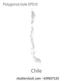 Chile map in geometric polygonal style.Abstract gems triangle,modern design background. Vector illustration EPS10