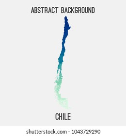 Chile map in geometric polygonal,mosaic style.Abstract tessellation,modern design background,low poly. Geometric cover, mockup. Vector illustration.