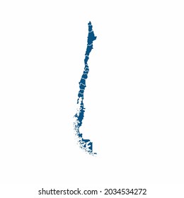 Chile map High Detailed on white background. Abstract design vector illustration eps 10
