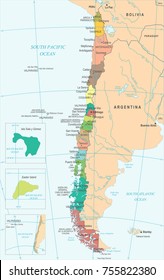 Printable Map Of Chile Map Chile Images, Stock Photos & Vectors | Shutterstock