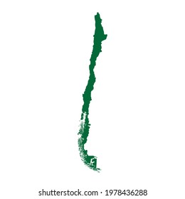 Chile Map. Chile Map Illustration. Chile Map flat chart vector. Chile Map silhouette