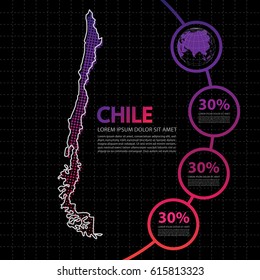  Chile map infographic design template