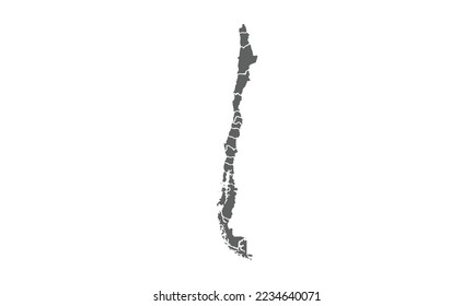 Chile Karte einzeln auf weißem Hintergrund.für jährliche Infografik Bericht Website-Layout.