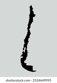 chile map isolated on white background. Map of chile. Vector illustration