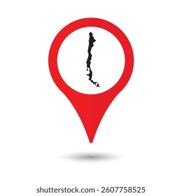 chile map red pin design