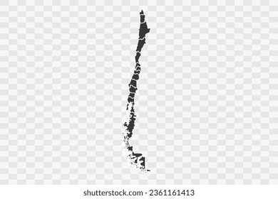 Chile Map Shadow Color on White Background quality files Png