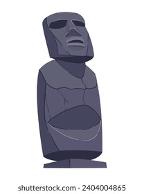 chile moai statue design illustration