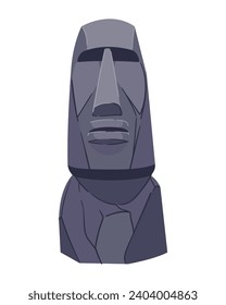 chile moai statue isolated design