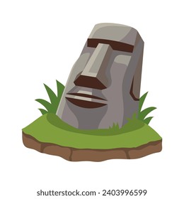 chile moai statue monument illustration