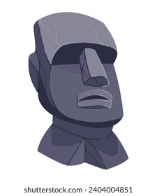 chile moai statue monument illustration