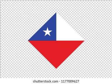 Chile national flag diamond shape state symbol