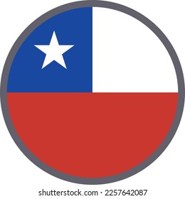 Vector de icono de bandera nacional de Chile Material de ilustración