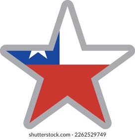Chile national flag icon vector Illustration material