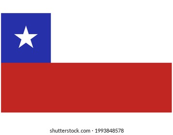 CHILE National Flag Isolated Vector Image