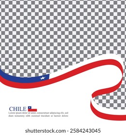 Chile national flag ribbon stock vector