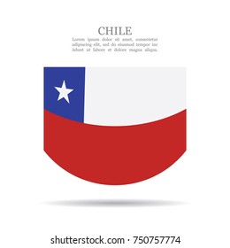 Chile national flag vector icon