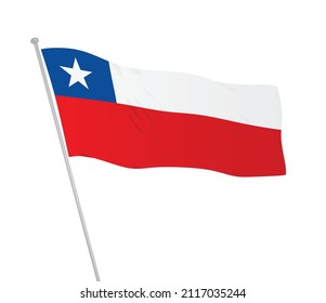 Chile national flag. vector illustration