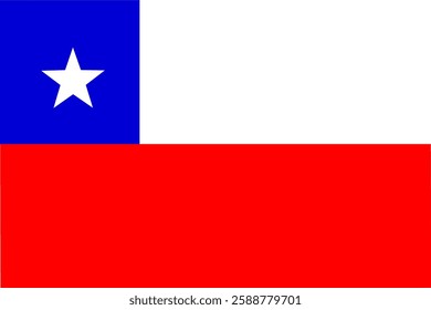 Chile national flag vector , world nation flag