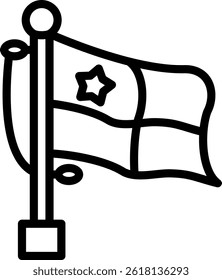 Chile national signal Flag Icon