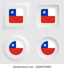 Chile neumorphic graphic and label set. Element of impact for the use you want to make of it.