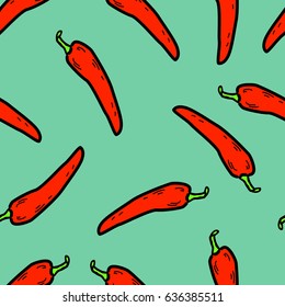 Chile on pale green background