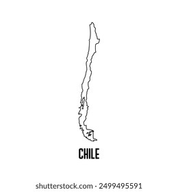 Chile outline map. Abstract design, vector illustration	