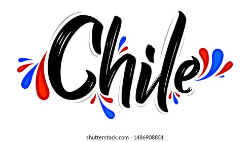 Chile Patriotic Banner design Chilean flag colors vector illustration