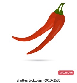 Chile pepper color icon for web and mobile design