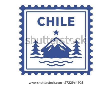 Chile postage stamp vector icon on a white background
Vector postage stamp on a white background