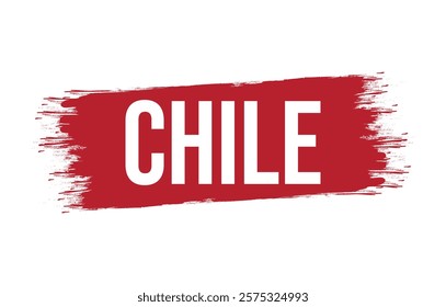 Chile red vector banner illustration isolated on white background