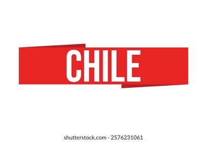 Chile red vector banner illustration isolated on white background