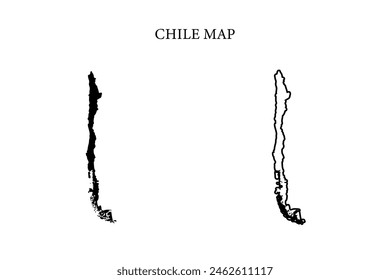 Chile region country map vector